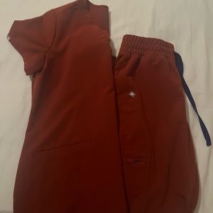 FIGS Scrubs High Rise Burnt Orange